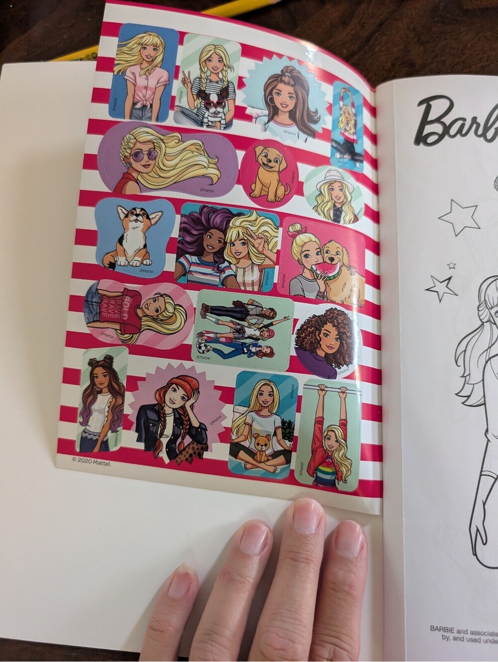🦩 Barbie Color And Trace Coloring Book w/ Stickers New - Picture 3 of 4